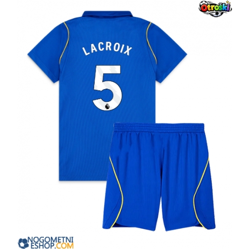 Otroški Nogometni dresi Chelsea Maxence Lacroix #5 Domači 2026-27 Kratek Rokav (+ Kratke hlače)